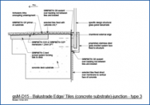 Balustrade Edge Tiles (Concrete Substrate) Junction Type 3